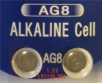 Beaky AG8 L1121 LR1120 191 Alkaline Battery 1.5v [2-Pack]  • £1.79