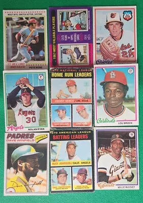 1970s Topps Vintage Baseball Card Lot HoF  Ryan Bench Rose '71 '75 Set Fillers • $9.99