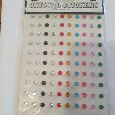 £1.50 • Buy Crystal Stickers 5mm Flat Back Diamond Rhinestone Gems X100