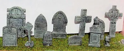 Gravestones L25 UNPAINTED O Scale Langley Models Kit 1/43 Scenery Metal • £14.97