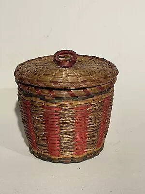 Native American Miniature Basket Passamaquoddy Sweetgrass Maine Collection • $95