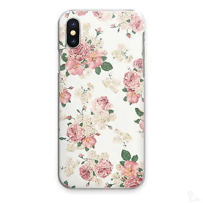 Vintage Floral Print Phone Case For Motorola G/Nokia 1/9;Pink Flower Hard Cover • £6.49