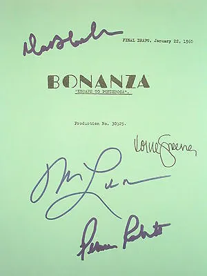 Bonanza Signed TV Script Michael Landon Dan Blocker Lorne Greene Roberts Reprint • $19.99