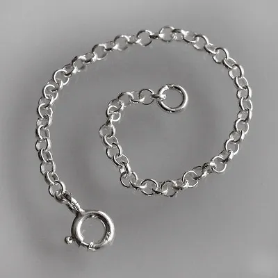 STRONG 925 Sterling Silver Necklace Necklet Extender Safety Chain Bolt Clasp • £4.49