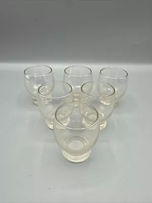 Vintage Mini Clear Brandy Snifters Cordial Glasses 2  Miniature Set/6 • $19.99