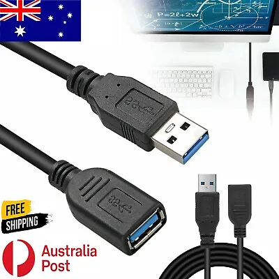 $7.92 • Buy USB 3.0 Extension Extender Cable Cord M/F Standard Type A Male To Female Black