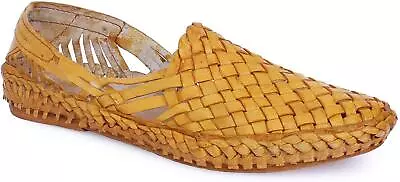 Traditional Handmade Pure Leather Mens Khussa Jutti Indian Shoe Flat Mojari • £56.83