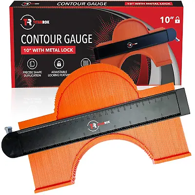Contour Gauge (10-Inch) Shape Duplicator Ruler & Corner Measuring For Woodworki • £27.14