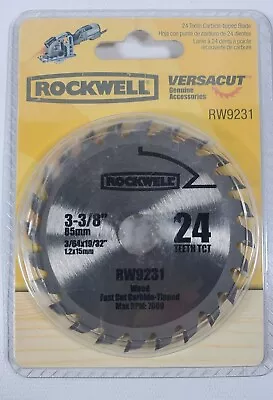 Rockwell RW9231 VersaCut 3-3/8-inch 24T Carbide-tipped Circular Saw Blade • $21.99