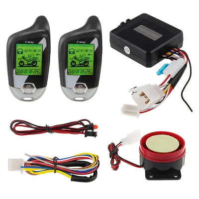 EASYGUARD 2 Way Motorcycle Alarm Motion Sensor Remote Engine Start LCD Indicator • $69