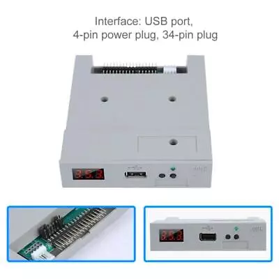 3.5 Floppy Disk Drive USB SSD Emulator Simulation Plug Play 1.44MB Adapter • £23.46