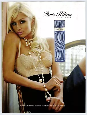 2005 YOUNG WOMAN BRA PARIS HILTON FOR MEN 8 X11  Magazine Ad 2000's M532 • $5