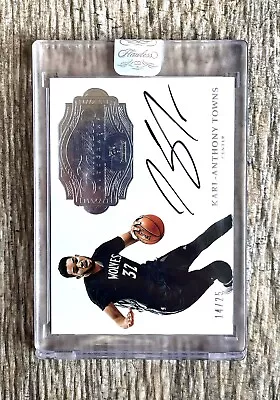 2016-2017 Panini Flawless Seald Karl Anthony Towns Immaculate Autograph Auto /25 • $26