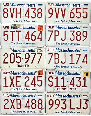 *99 CENT SALE* Massachusetts Spirit License Plate LOT OF 10 Craft No Reserve • $20.35