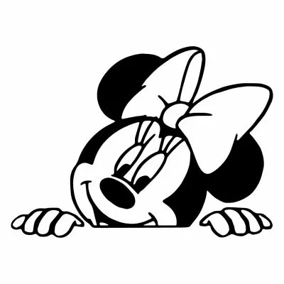 Vinyl Decal For Window - Peeking Minnie Mouse Smile (Disney) • $7.99