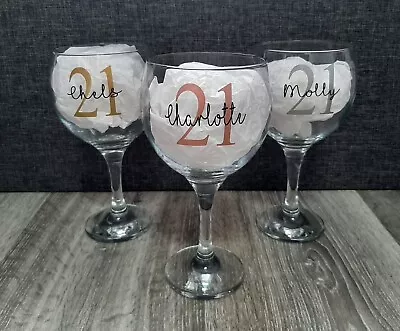 Personalised Gin Glass 18th 21st 30th 40th 50th Birthday Gifts Girl Gift For Her • £8.95