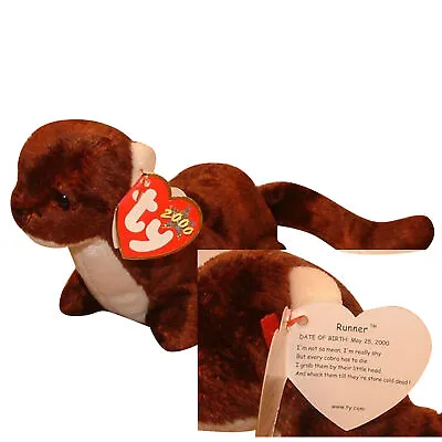 TY Beanie Baby Runner - MWMT (Ferret W Mean Cobra Poem 2000) • $15.89