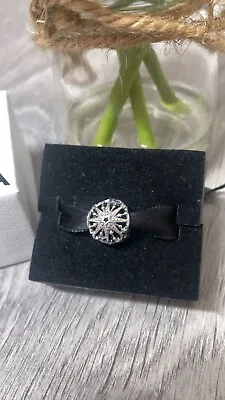 💖Genuine Pandora Celestial Snowflake Bead Clip Clasp Charm Bracelet Bangle Gi. • £15.10