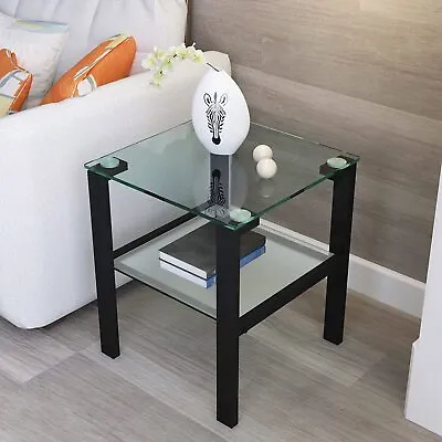 Glass Coffee Table And End Table Sets Living Room Table 2 Layer Tea Table • $77.99