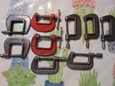 C-CLAMP Lot Of 9  1''- 1 1/2  Unbranded   C Clamps • $9.99