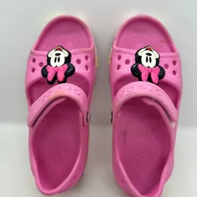 Minnie Mouse Pink Crocs.  Size 13. Excellent Condition. • $24