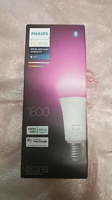 Philips Hue White & Colour Ambiance Single Smart Bulb LED [E27 Screw . RRp $110 • $57.16