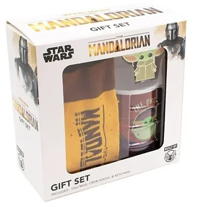Star Wars The Mandalorian Baby Yoda Boxed Gift Set - Crew Socks Mug Key Chain • $15.99