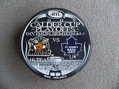 MANITOBA MOOSE 2005 ST JOHNS MAPLE LEAFS AHL Hockey Puck • $20