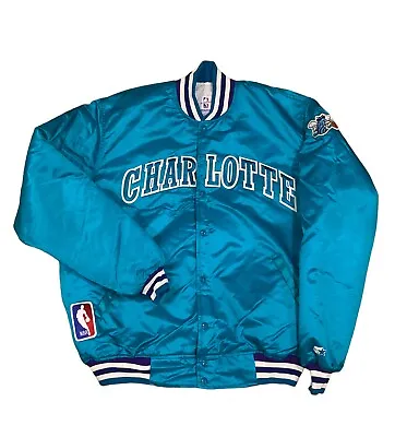 $999.99 • Buy Vintage Charlotte Hornets Starter Satin Jacket Brand New Size 3X Tall Nba 