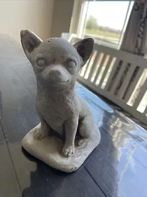Chihuahua Dog Concrete Garden Statue Figurine Outdoor Use. 7 Inch • $29.99