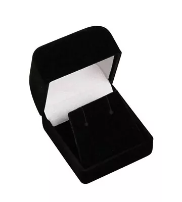4 Pcs Earring Gift Boxes Black Velvet Flocked Jewelry Box • $12
