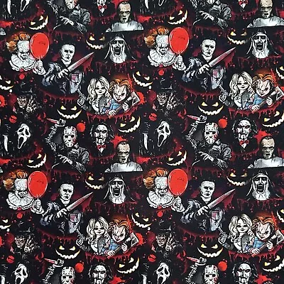 Horror Halloween Character Fabric Poly Cotton Fat Quarter • £4.95