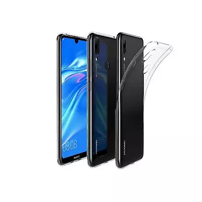 For Huawei Y7 PRO  2019 Thin Clear Gel Silicone Protective Shockproof Cover Case • £3.49