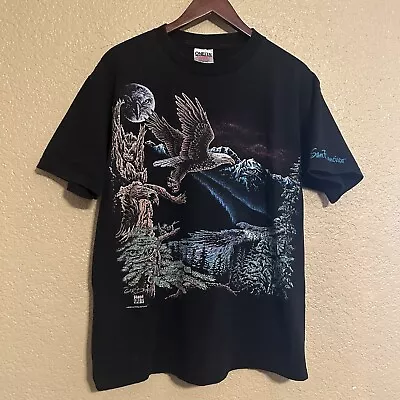 Vintage 1993 Nature Eagle Single Stitch San Francisco Graphic T-Shirt Size Large • $24.99