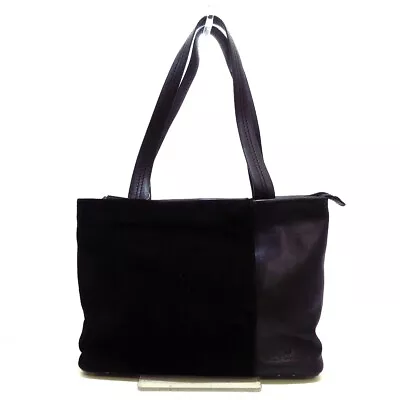 Auth MORABITO - Black Leather Suede Shoulder Bag • $101