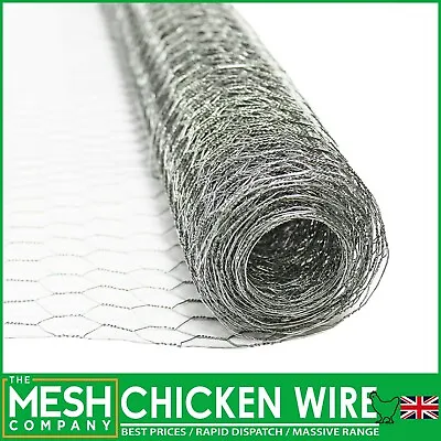 £0.99 • Buy 10m X 900mm Roll 13mm Hole Galvanised Chicken Wire Netting Mesh Net Rabbit Fence