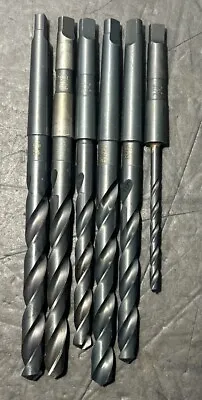 Lot Of 6 Morse Taper MT1 HSS Drill Bits Lathe Machinist Morse Taper USA Used • $25