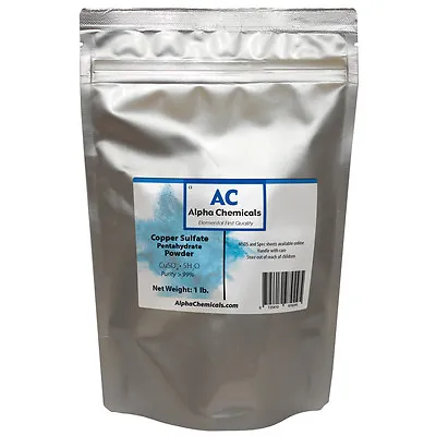 1 Pound - Copper Sulfate Pentahydrate Powder - 99% Pure • $3.99