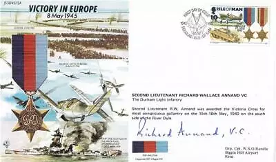 JS50/45/12A - Victory In Europe - Signed By 2nd Lt Richard Annand VC • £24.99