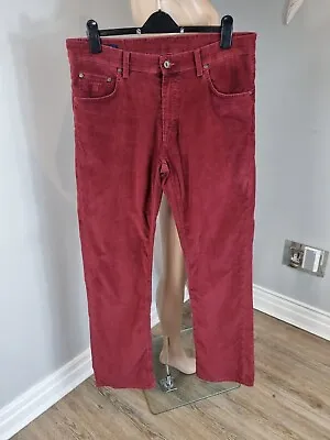 GANT Men's Jason Red Preppy Cord Trousers Regular Fit W36 L34 Cords • £27