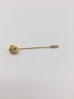 Vintage Monet Monkey Fist Paw Knot Lapel Hat Stick Pin Gold Tone Signed • $7.99