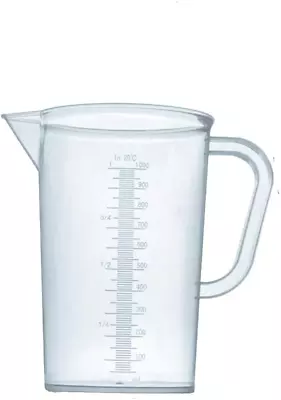 1L Plastic Graduated Beakers With Handles Measuring Beaker 1000Ml Plastic Measu • $17.37