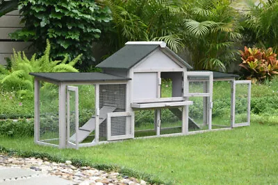 PawHub Double Run Wooden Chicken Coop Rabbit Hutch Bunny Cage • $165