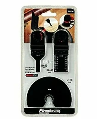 £12.99 • Buy BLACK & DECKER Piranha X26150 3 Piece Oscillating Multi Tool Heads Cutting Set