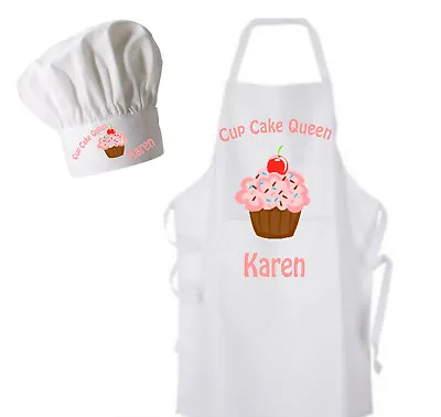  Personalised Apron Cooking Baking Custom Chef Masterchef Text Cupcake • £10.38