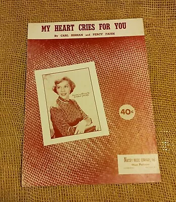 1950 My Heart Cries For You Sheet Music Piano Vintage Dinah Shore • $8