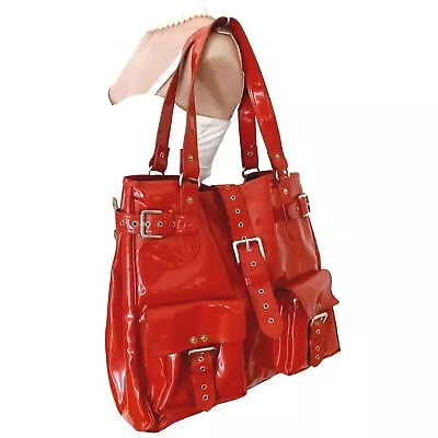 Country Road Extra Large Red Patent Leather Tote Bag Handbag • $79