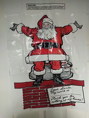 £12.99 • Buy 2 Vintage 1980’s Plastic Toy  Sacks X2 Bags - Santa - Father Christmas Sack 