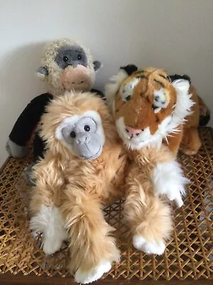 Keel Soft Toys Safari Animals Bundle Tiger Orangutan Red Colobus Monkey • £5