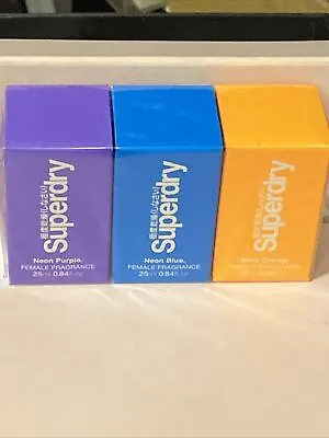 £19.95 • Buy Superdry Neon Fragrance Set Neon Orange, Neon Blue, Neon Purple 25ml X 3 FreeP&P